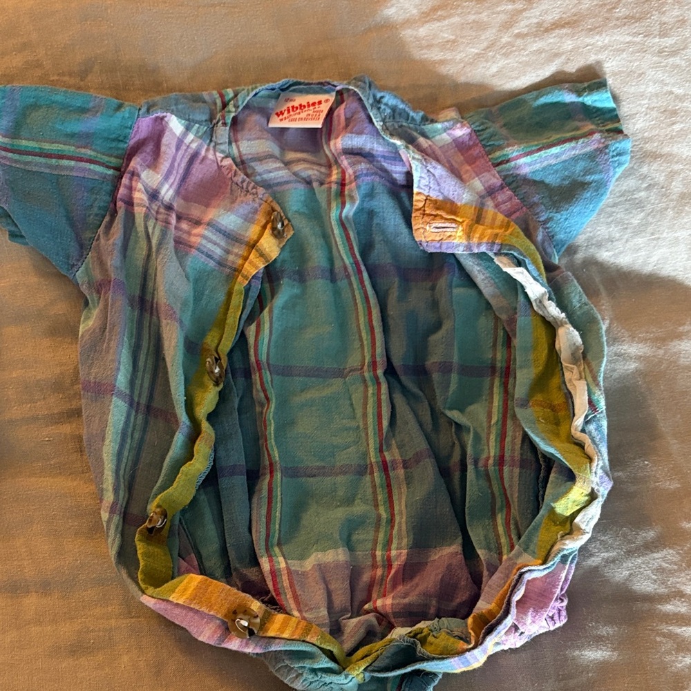 Multicolor Plaid Kids Bodysuit